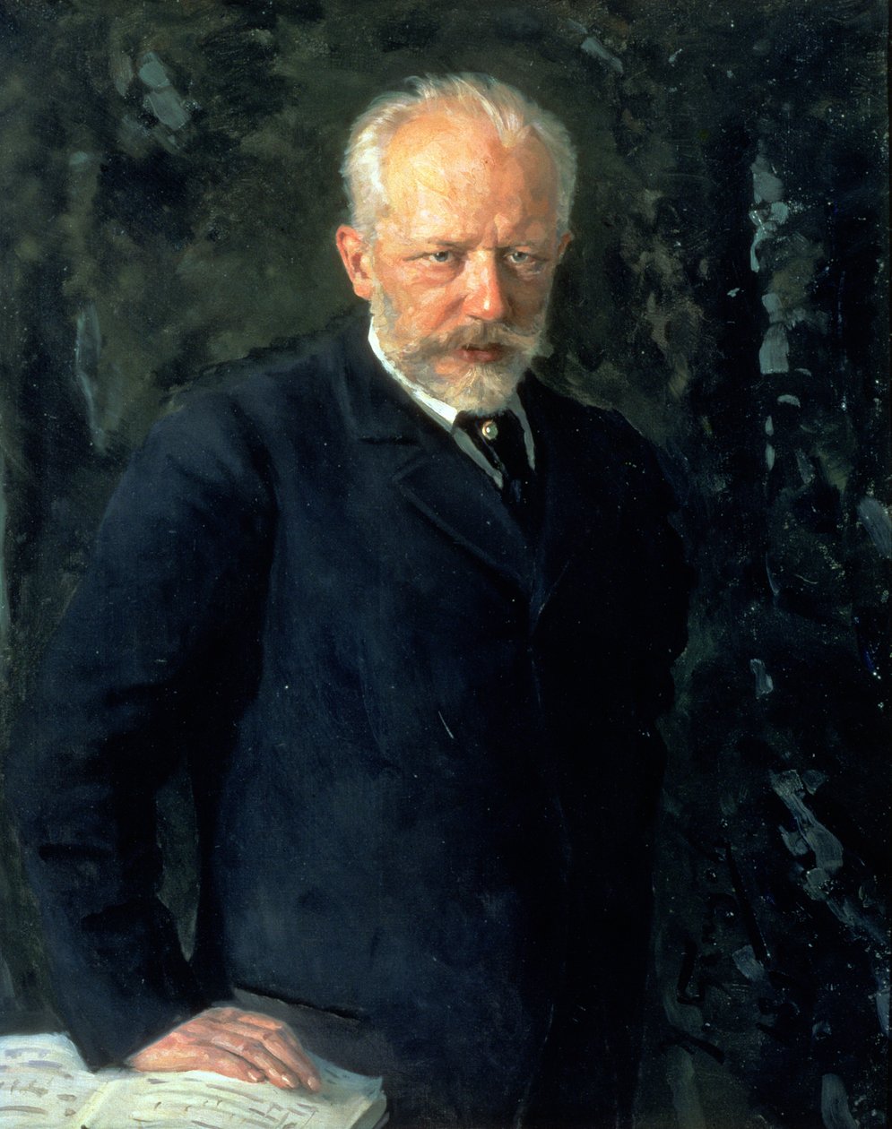 Portrét Piotra Iljiče Čajkovského (1840-93), ruský skladatel, 1893 od Nikolai Dmitrievich Kuznetsov