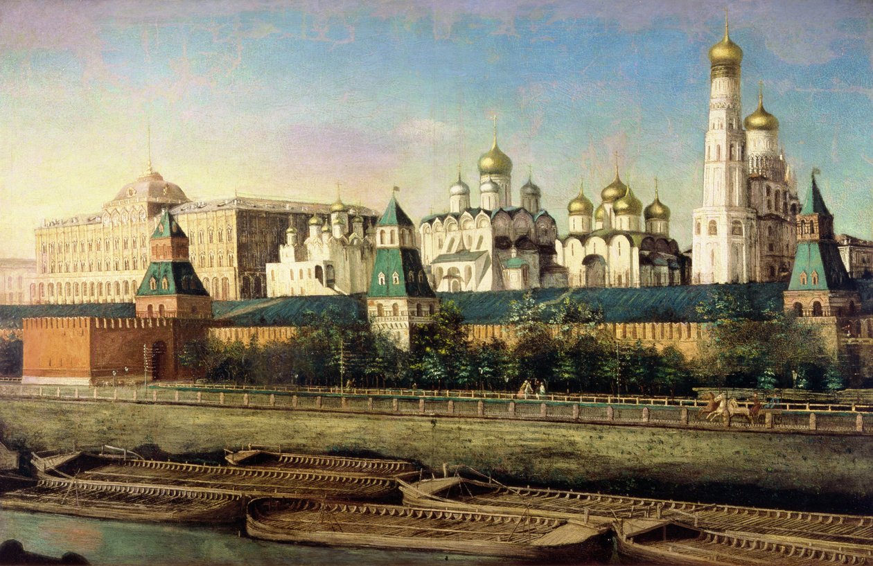 Pohled na moskevský Kreml z nábřeží od Nikolai Ivanov Podklutchnikov