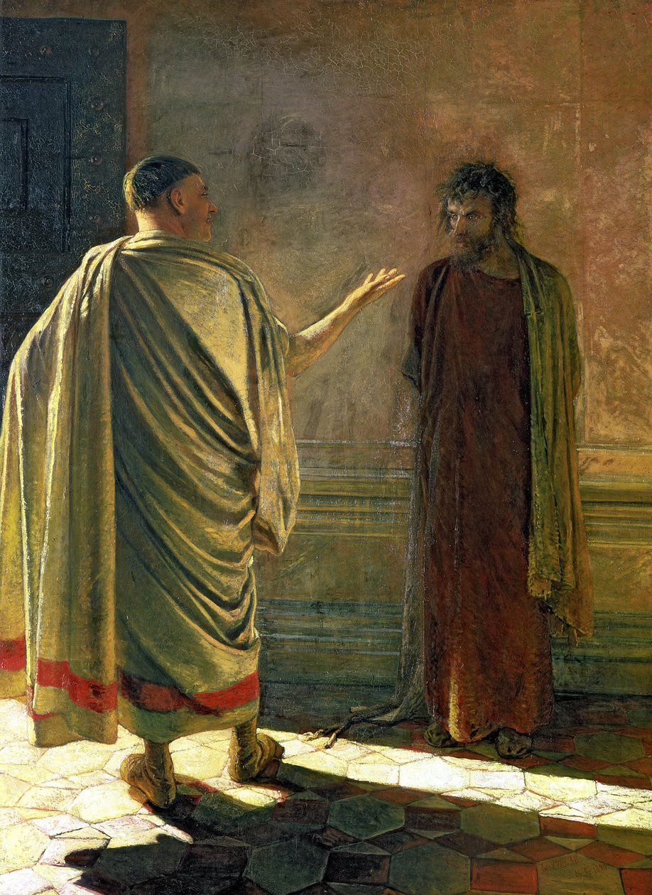 Co je pravda (Kristus a Pilát) 1890 od Nikolai Nikolaevich Ge