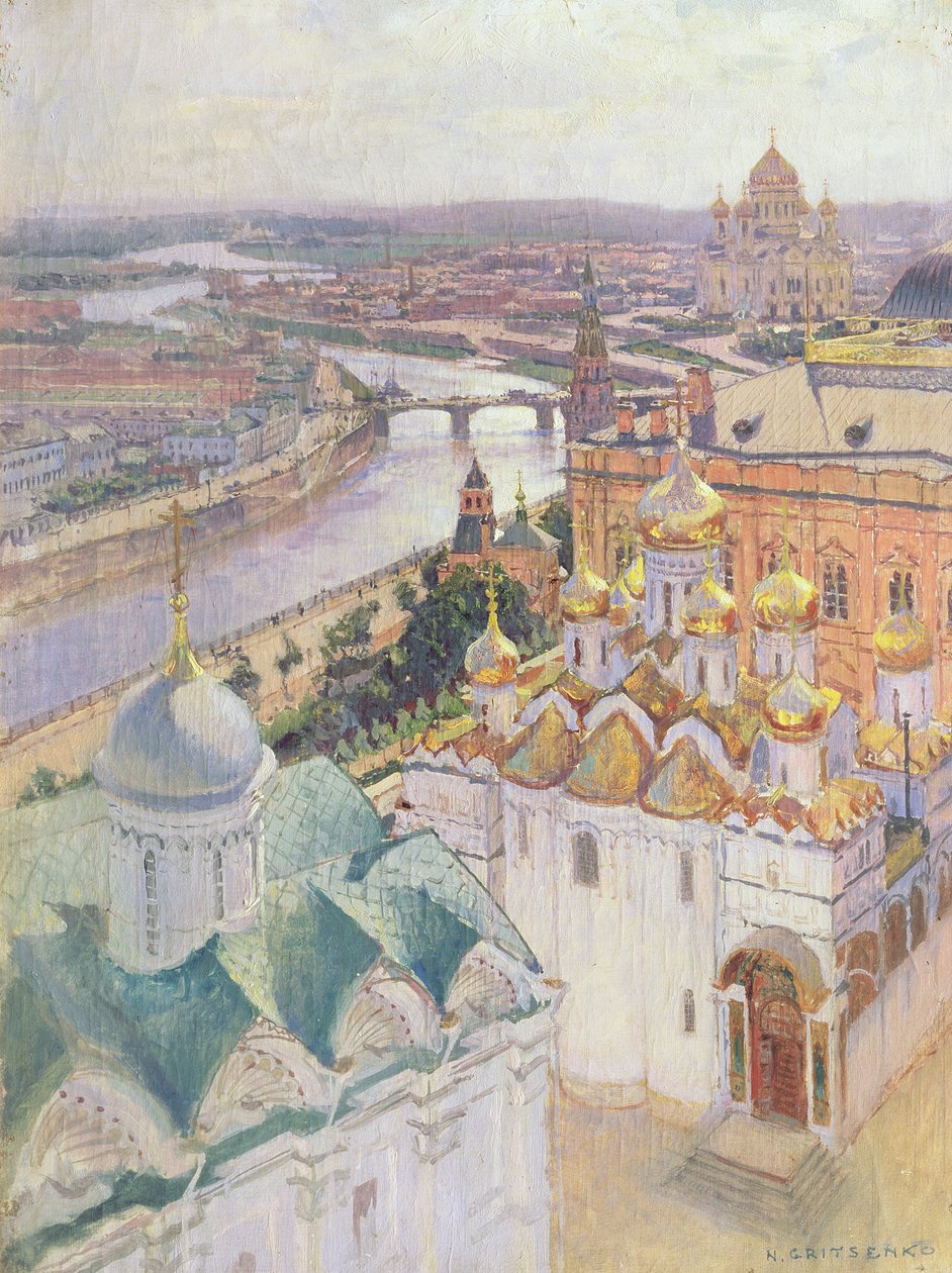 Pohled na Moskvu ze zvonice Ivana Velikého, 1896 od Nikolai Nikolaevich Gritsenko
