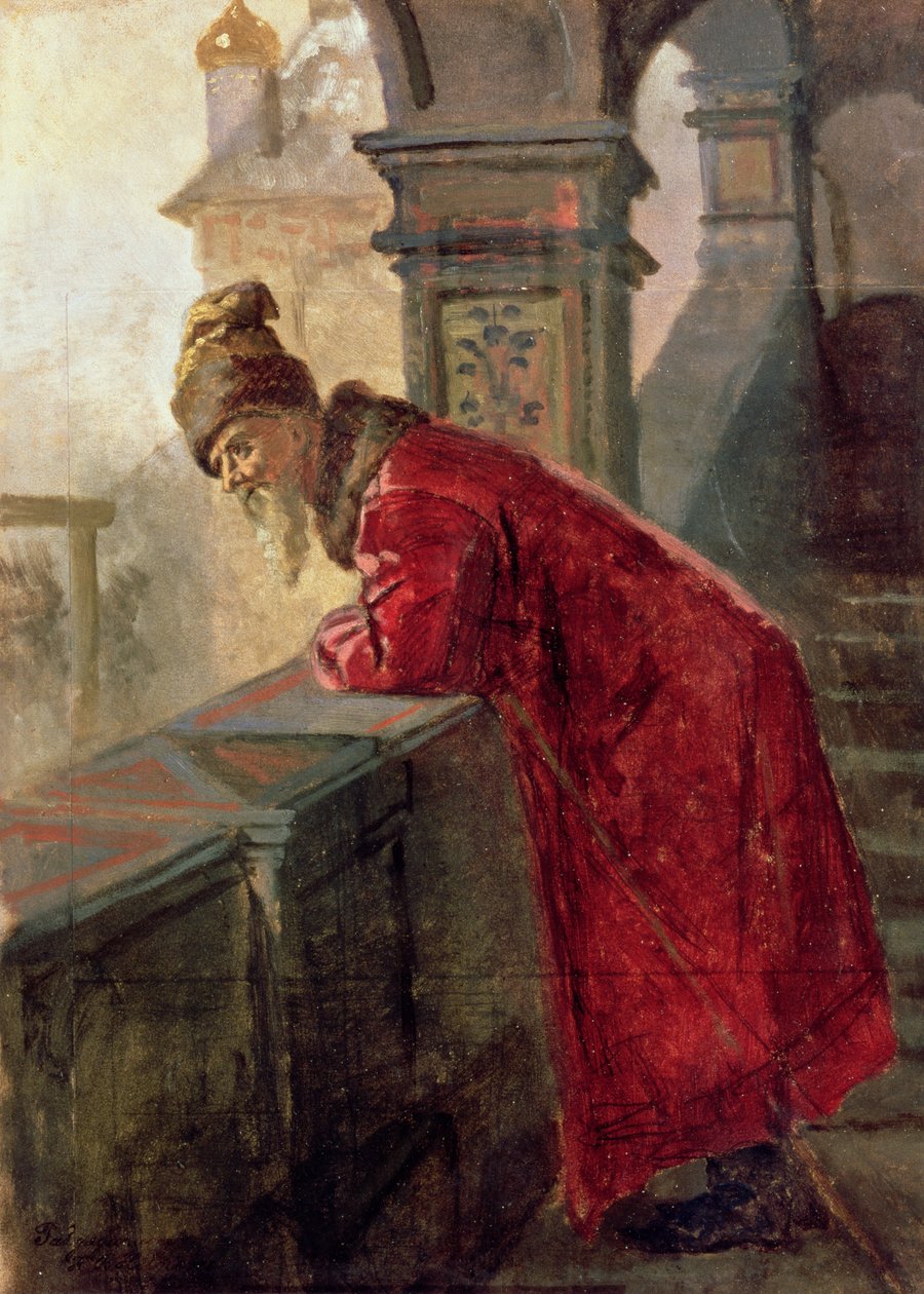 Bojar na verandě od Nikolai Vasilievich Nevrev