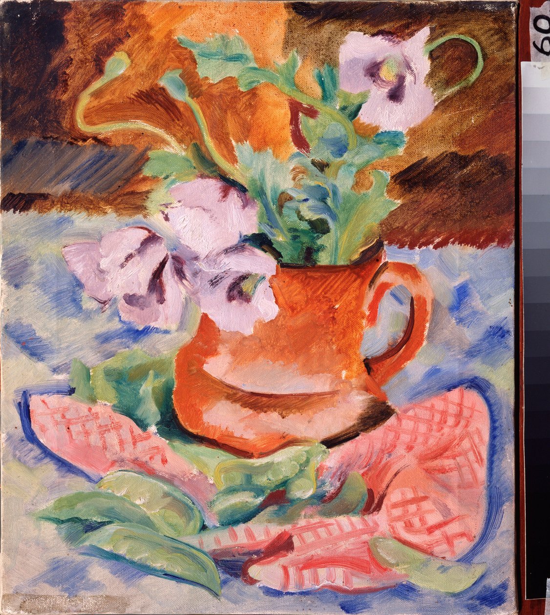 Nature morte, vlčí máky (Zátiší, Máky) - Dílo Nikolaje Andrejeviče Tyrsa (Tirsa) (1887-1942), kvaš a tempera na kartonu od Nikolai Adrianovich Tyrsa