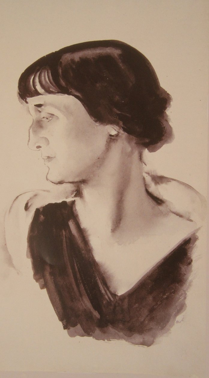 Portrét básnířky Anny Akhmatovové 1889-1966, 1928 od Nikolai Adrianovich Tyrsa