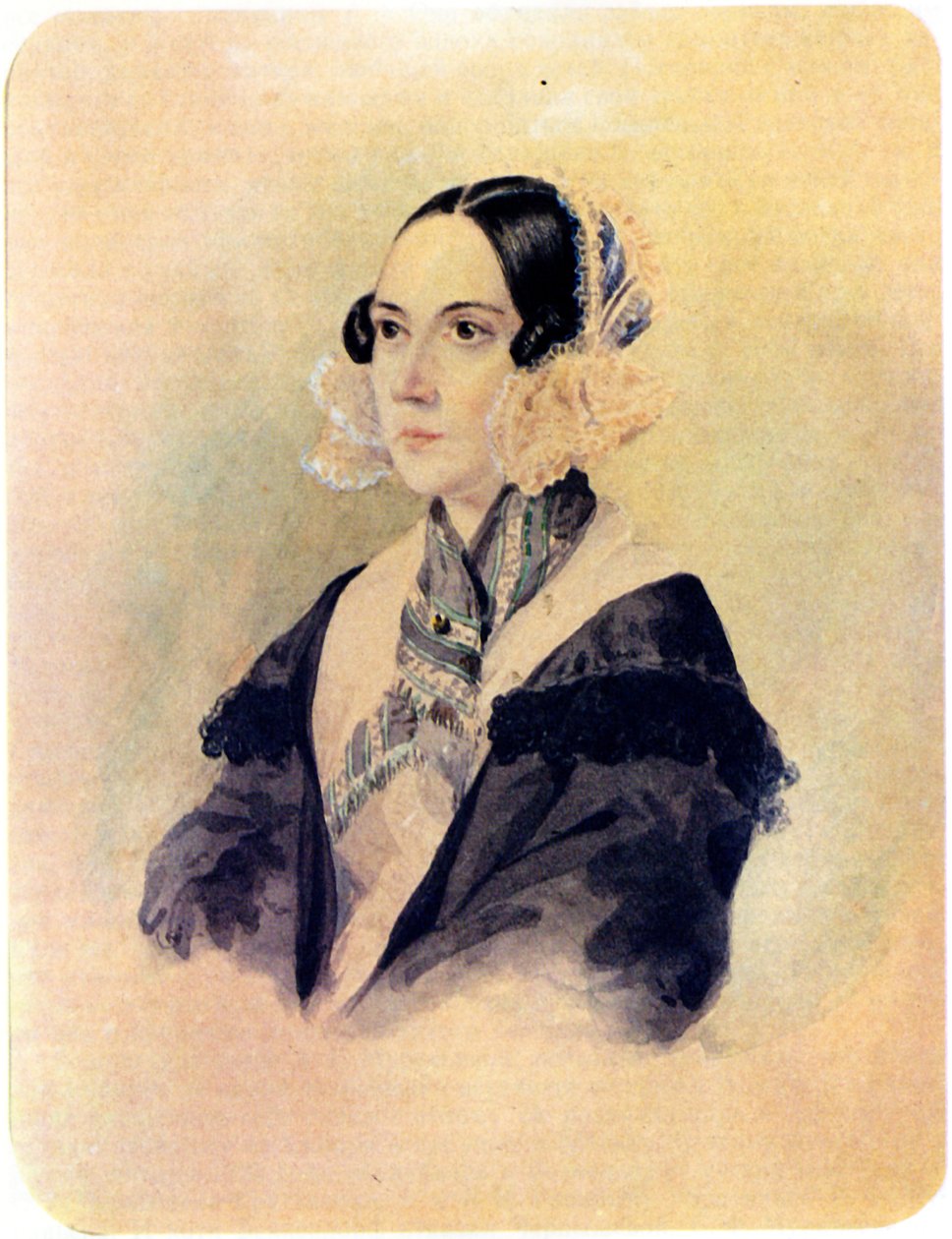 Portrét děkabristické baronky Anny von Rosen 1797-1883, 1832 od Nikolai Alexandrovich Bestuzhev