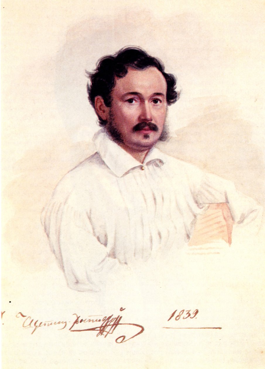 Portrét děkabristického vévody Dmitrije Ščepina-Rostovského 1798-1858, 1839 od Nikolai Alexandrovich Bestuzhev