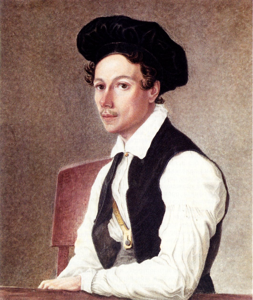 Portrét děkabristy Michaila Alexandroviče Bestuževa 1800-1871, 1837-1839 od Nikolai Alexandrovich Bestuzhev