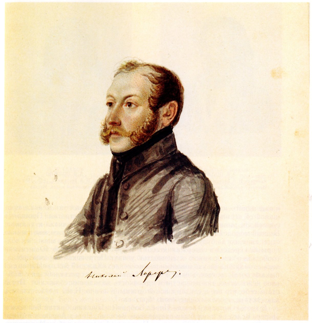 Portrét děkabristy Nikolaje Lorera 1794-1873, 1832-1833 od Nikolai Alexandrovich Bestuzhev