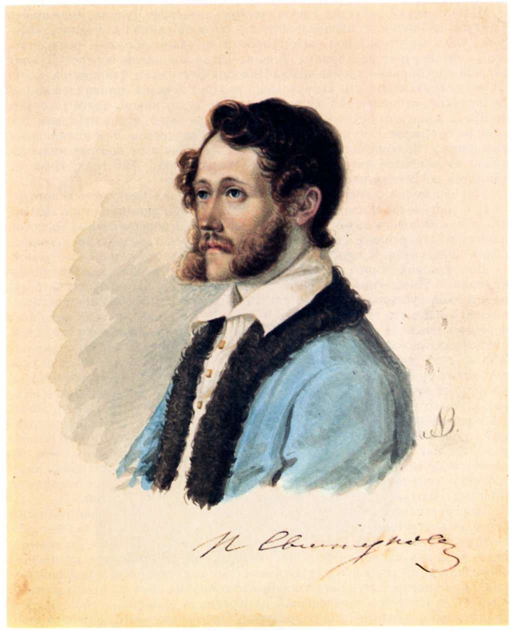 Portrét děkabristy Petra Svistunova 1803-1889, 1836 od Nikolai Alexandrovich Bestuzhev