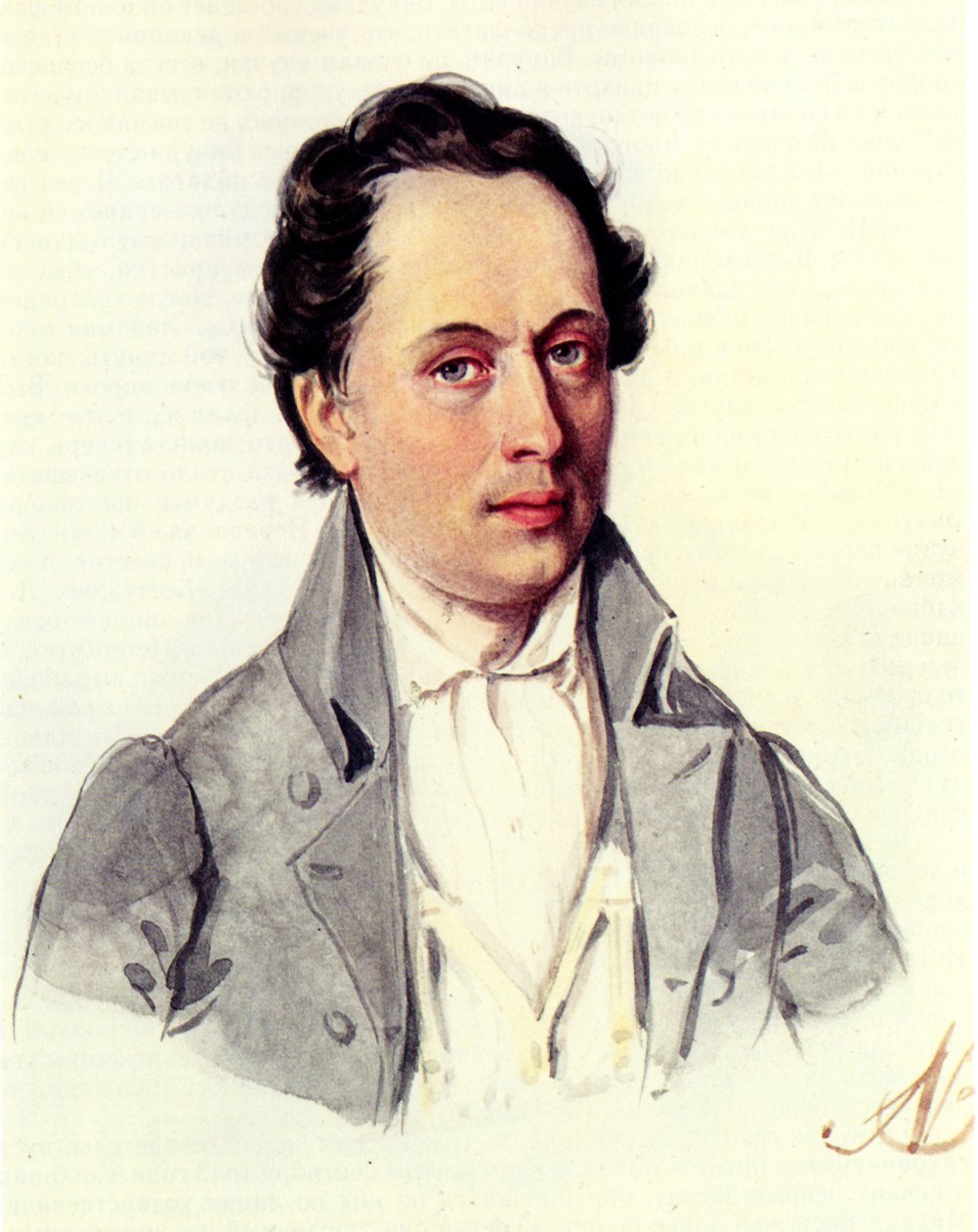 Portrét Leopolda Niemirowského 1810-1883, 1843 od Nikolai Alexandrovich Bestuzhev