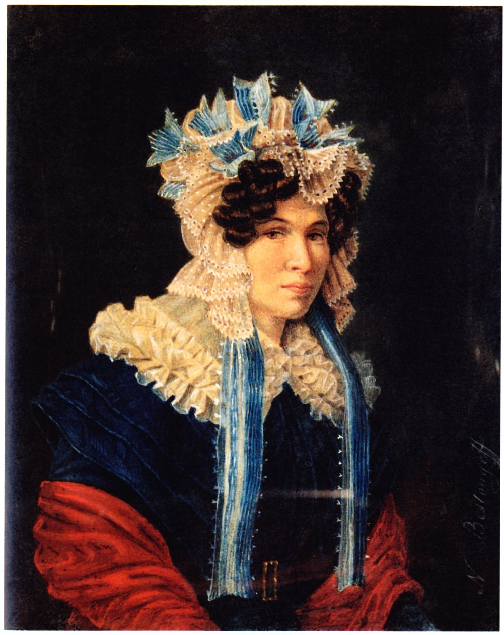 Portrét Lyubov Ivanovna Stepovaya 1783-1858, 1927 od Nikolai Alexandrovich Bestuzhev