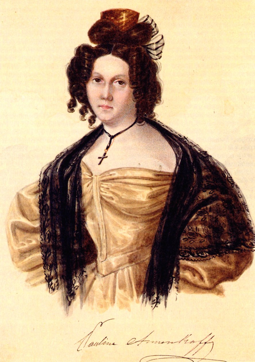 Portrét Prasovyi Annenkové 1800-1876, manželky Decembristy Iwana Annenkowa, 1836 od Nikolai Alexandrovich Bestuzhev
