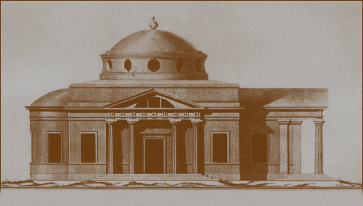 Projekt katedrály svatého Josefa v Mogilev, c. 1780 od Nikolai Alexandrovich Lvov