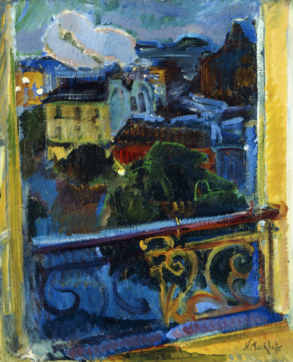 Paříž, Montparnasse v noci, kolem roku 1905 (olej na plátně) od Nikolai Alexandrovich Tarkhoff