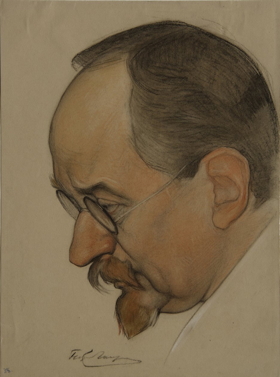 Portrét Georgije Vasiljeviče Čičerina 1872-1936, 1921 od Nikolai Andreevich Andreev