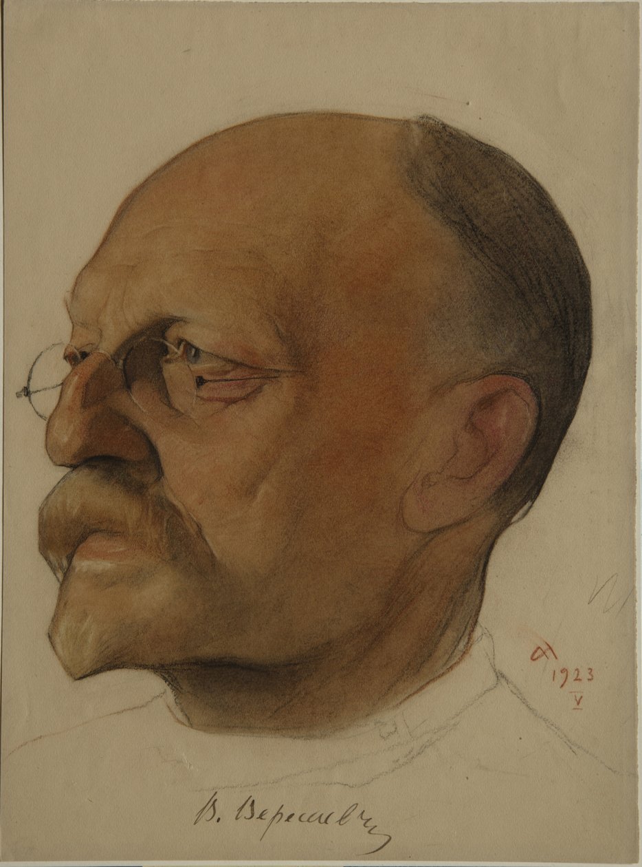 Portrét Vicente Vikentieviče Vereshaeva 1867-1945, 1923 od Nikolai Andreevich Andreev