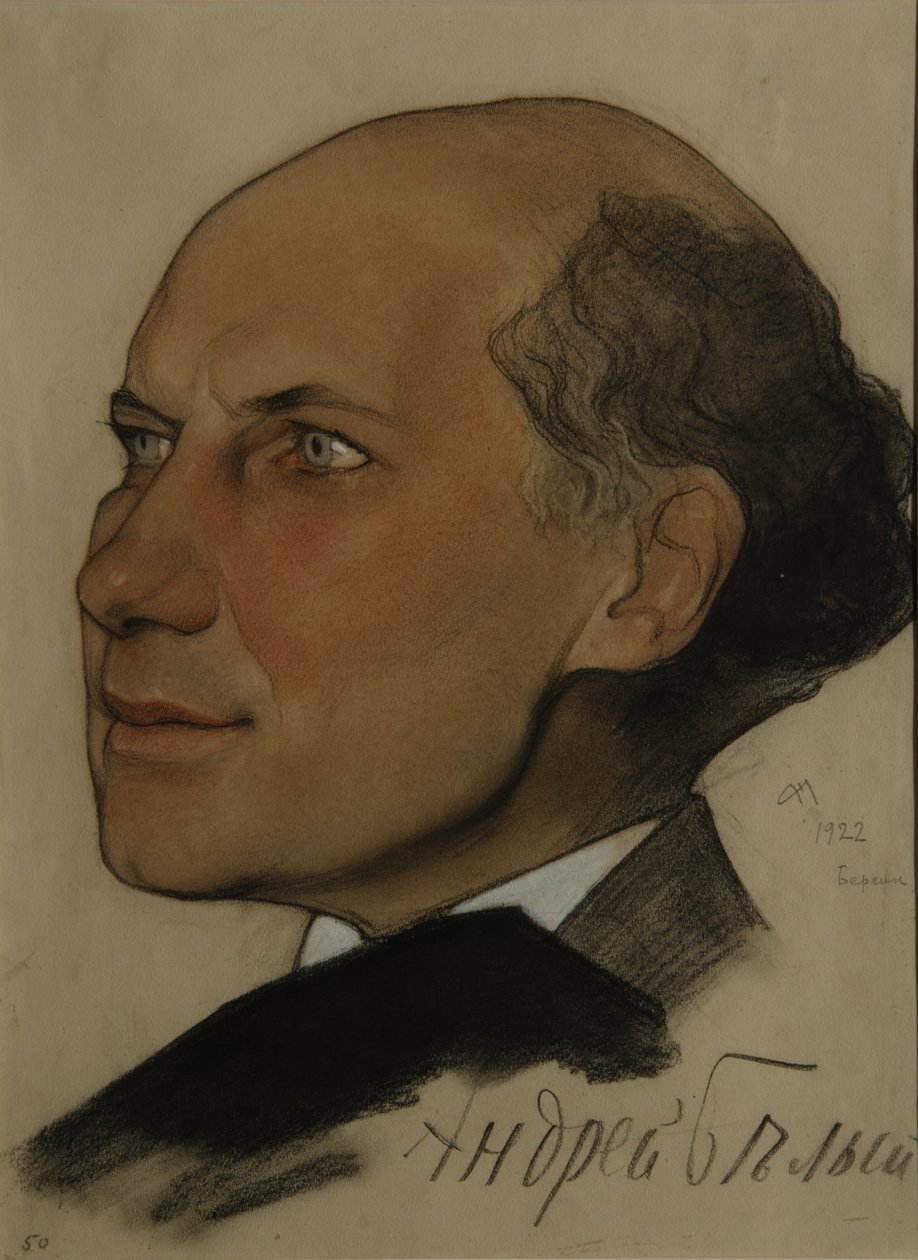 Portrét básníka Andreje Belyho 1880-1934, 1922 od Nikolai Andreevich Andreev
