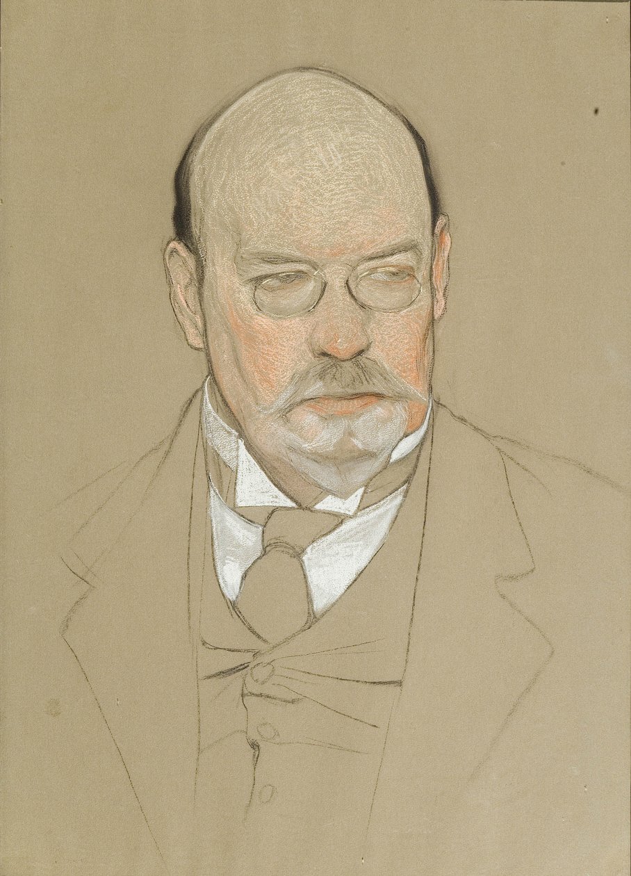 Portrét malíře Ilji Ostroukhova 1858-1929, 1923 od Nikolai Andreevich Andreev