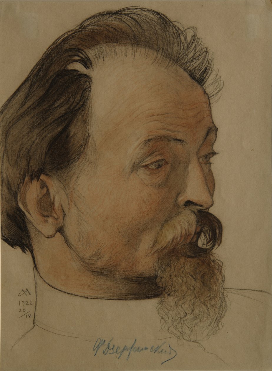 Portrét politika Felixe E. Dzeržinského 1877-1926, předsedy Čeky, 1922 od Nikolai Andreevich Andreev