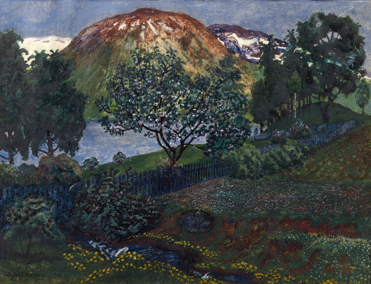 Červnová noc na zahradě od Nikolai Astrup
