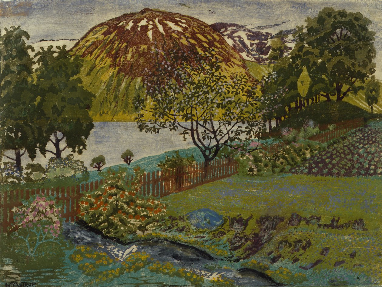 Červnová noc na zahradě od Nikolai Astrup