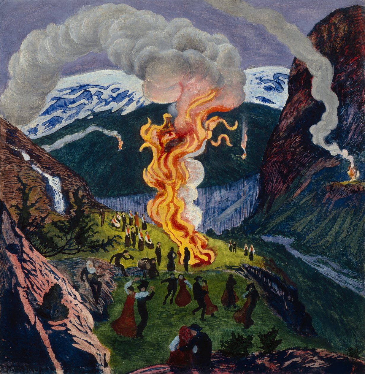 Svatojánský oheň od Nikolai Astrup