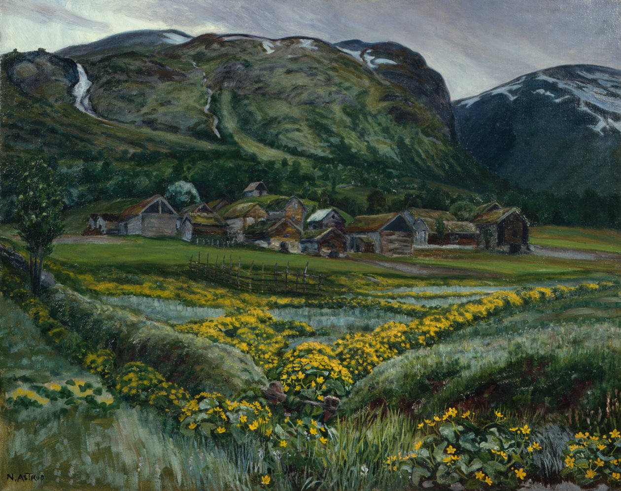 Sobotní večer a pryskyřníky od Nikolai Astrup