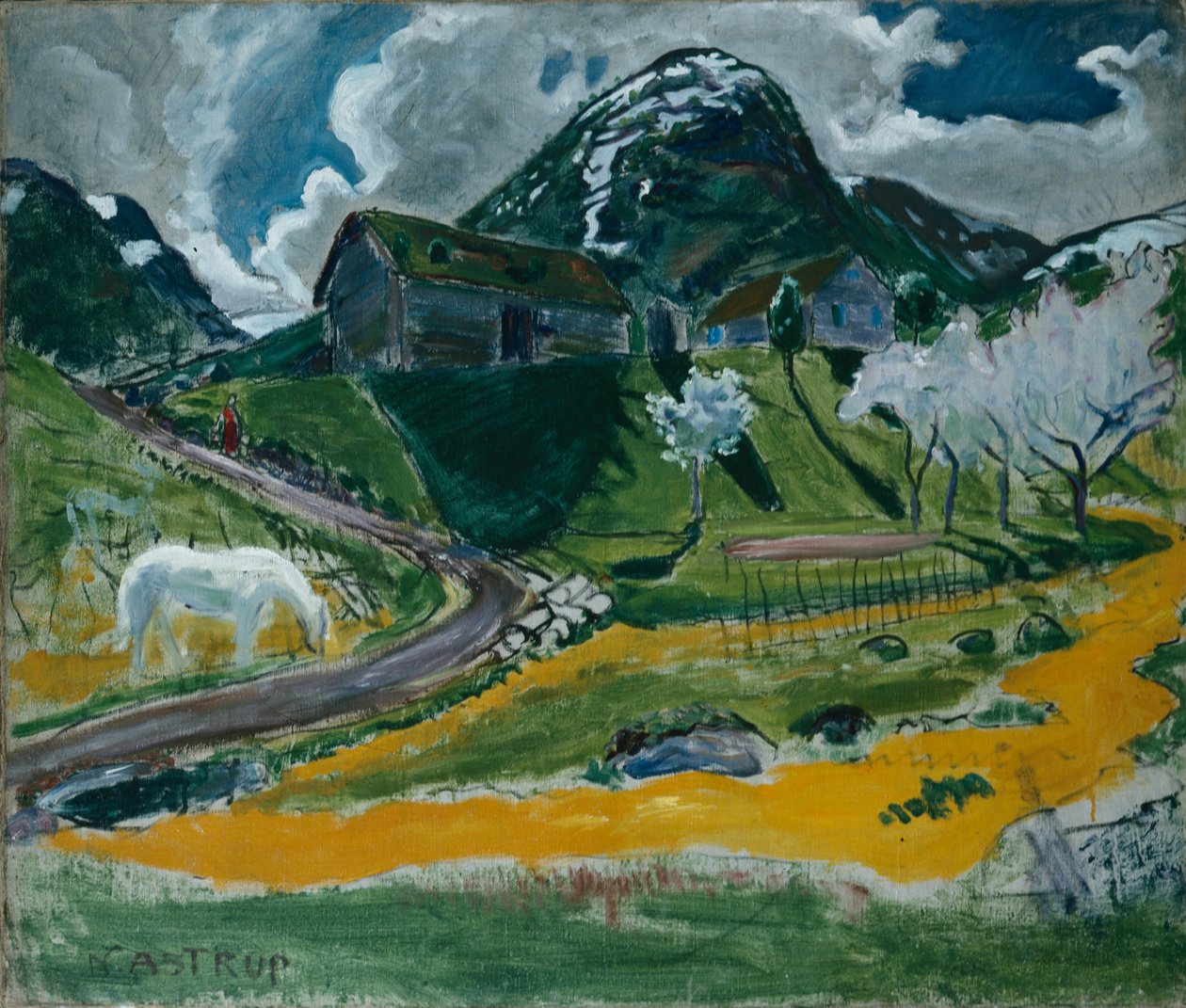 Jaro s bílým koněm od Nikolai Astrup
