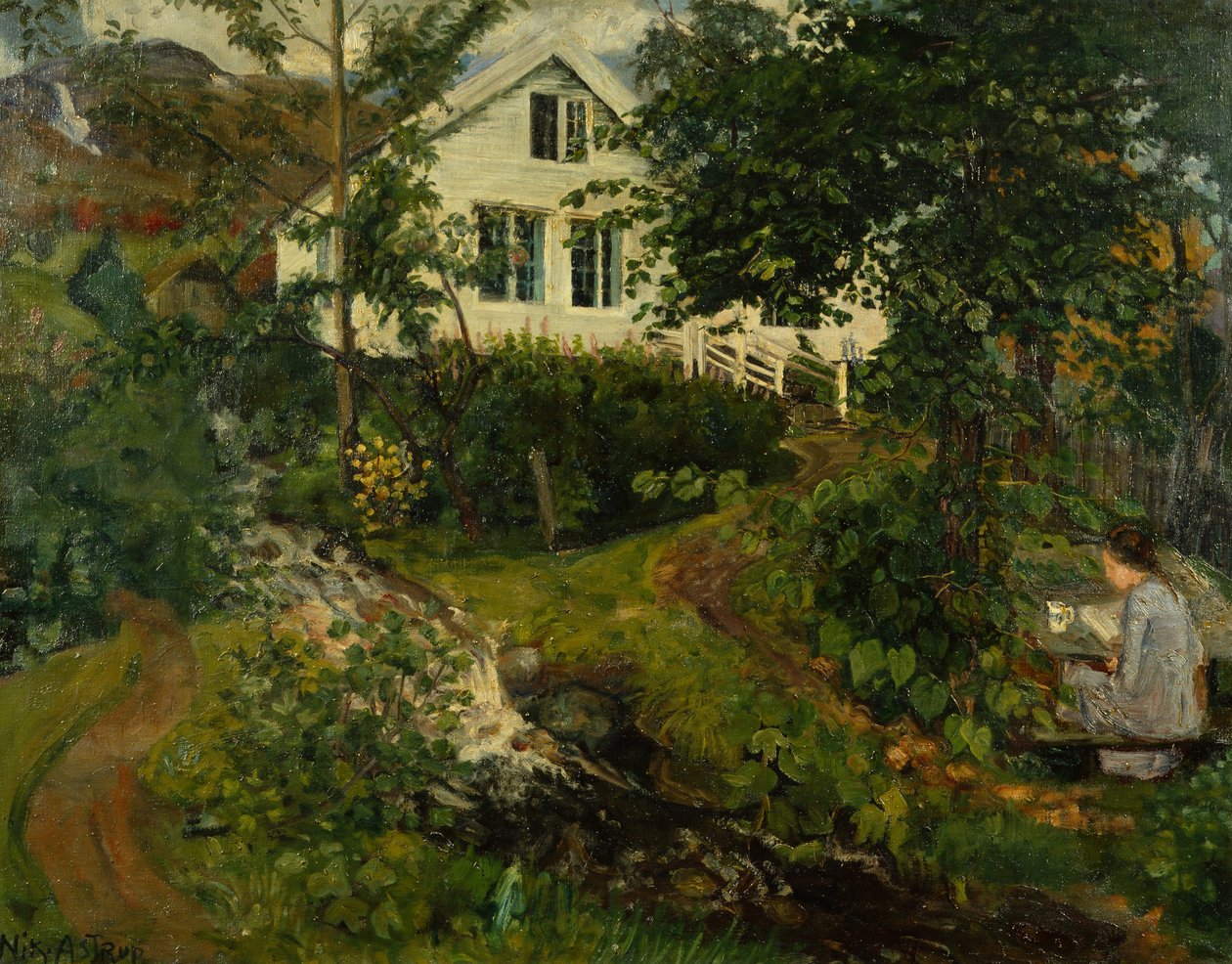 Stará fara, před rokem 1908 (olej na plátně) od Nikolai Astrup