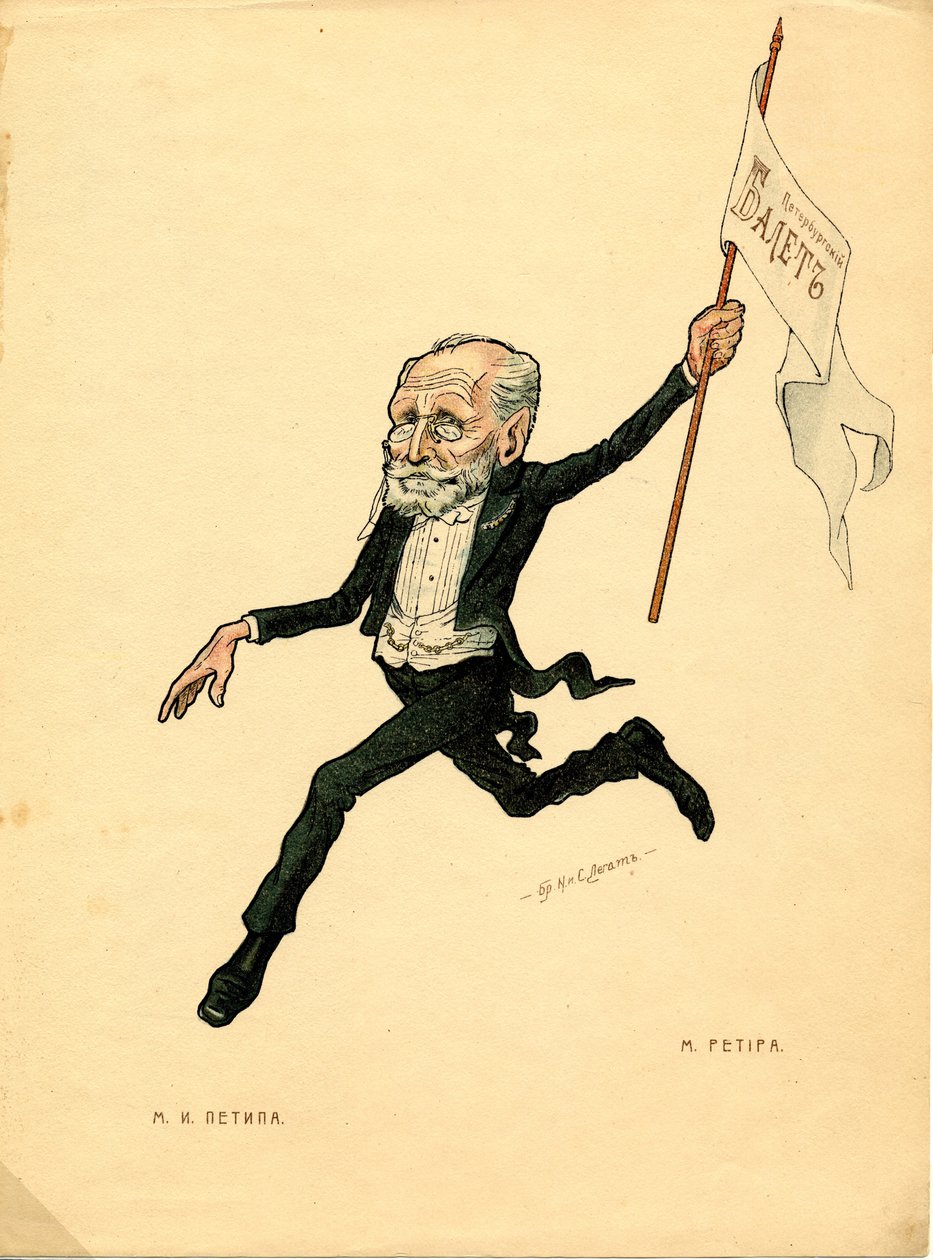 Marius Petipa Od: Ruský balet v karikaturách, 1902-1905 od Nikolai Gustavovich Legat