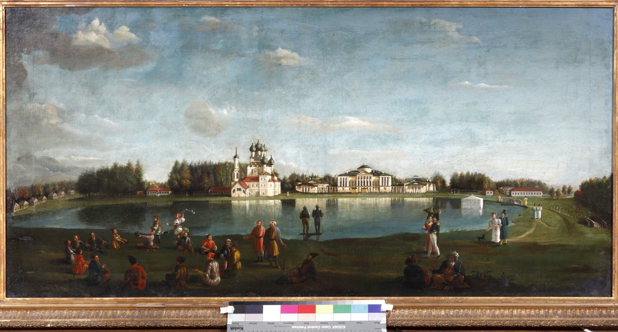 Život na panství Ostankino a Podklyuchnikov, Nikolaj Ivanovič (1813-1877). Olej na plátně od Nikolai Ivanov Podklutchnikov