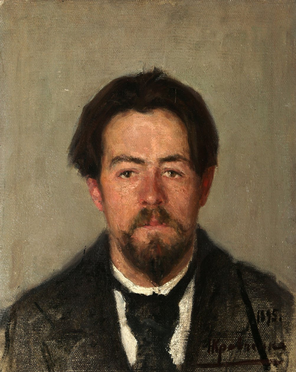 Portrét autora Antona Čechova, 1860-1904, 1895. od Nikolai Ivanovich Kravchenko
