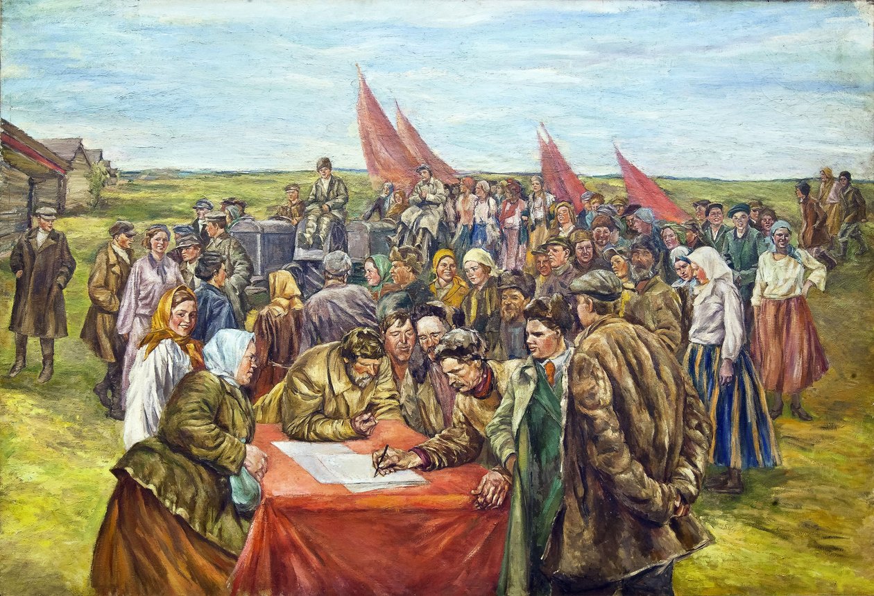 Podpis státních dluhopisů, polovina 30. let 20. století. od Nikolai Ivanovich Shestakov