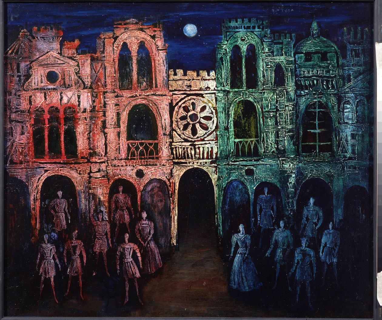 Scénografie ke hře Romeo a Julie od Williama Shakespeara, 2002 (kresba) od Nikolai Konstantinovich Agafonov