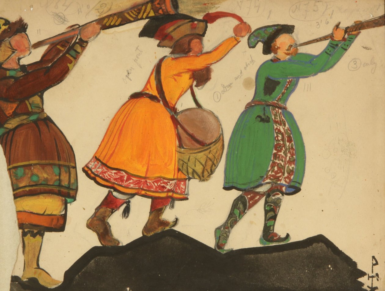 Kostýmní návrh k opeře Sněhurka od N. Rimského-Korsakova, 1919 od Nikolai Konstantinowitsch Roerich