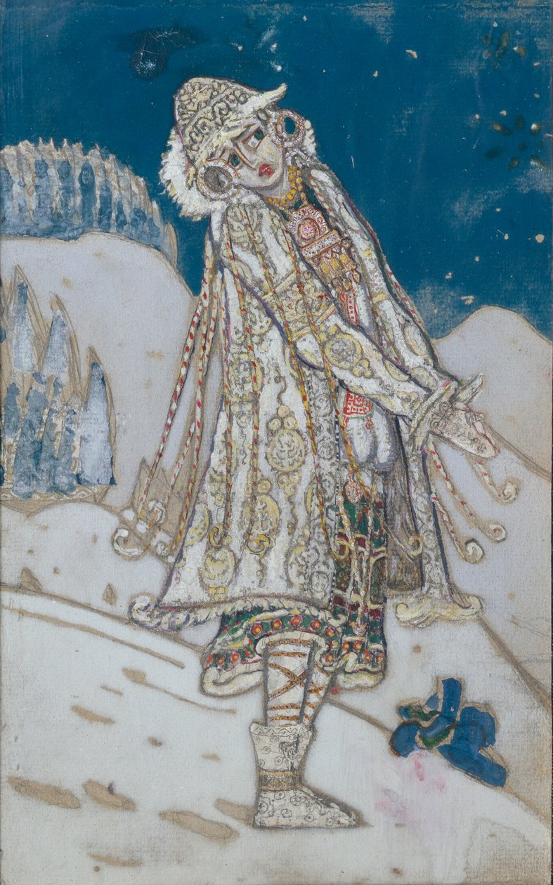 Kostýmní návrh divadelní hry Sněhurka od A. Ostrovského, 1912 od Nikolai Konstantinowitsch Roerich