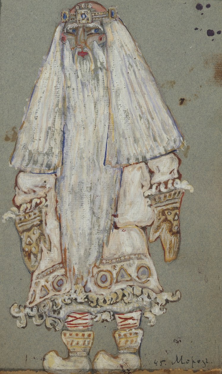 Děd Moroz. Kostýmní návrh divadelní hry Sněhurka od A. Ostrovského, 1912 od Nikolai Konstantinowitsch Roerich