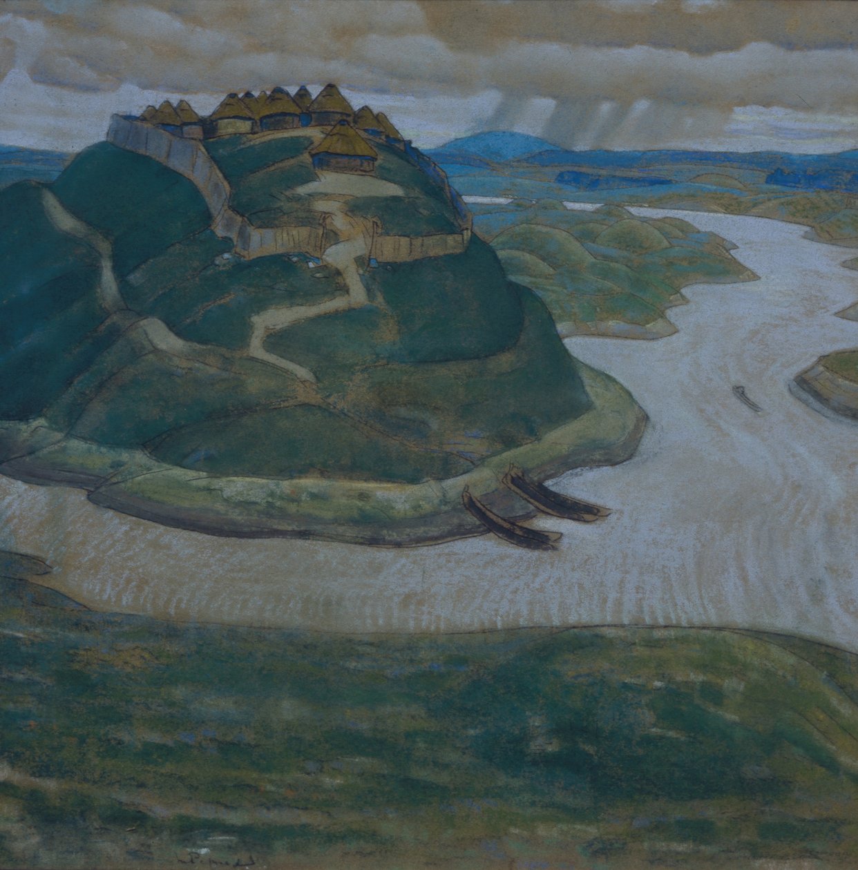 Gorodishche Staré slovanské hradiště od Nikolai Konstantinowitsch Roerich