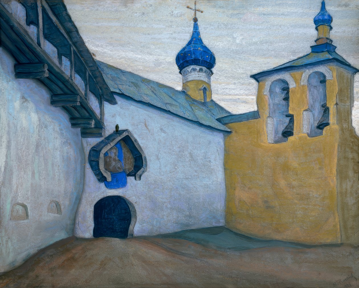 Pečory, klášter / kvaš N, K. Roerich od Nikolai Konstantinowitsch Roerich
