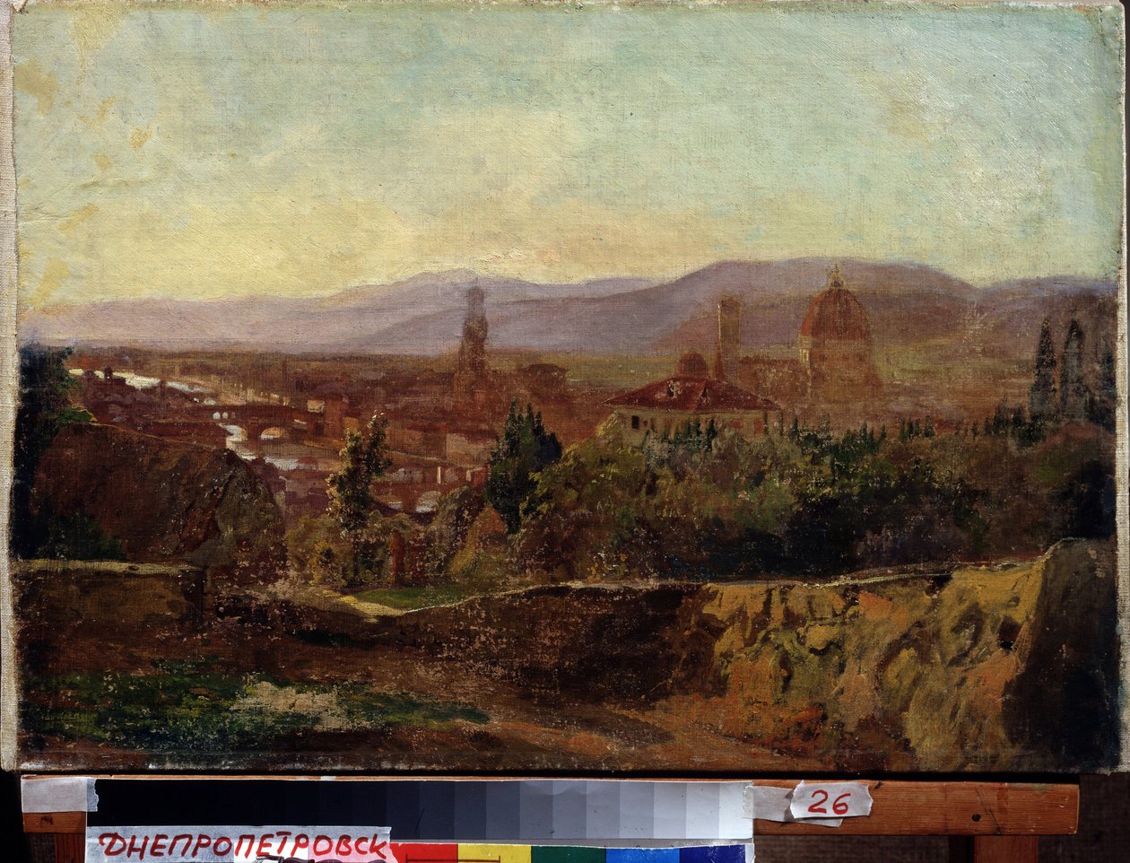 Florence (Italie) (Florence). Peinture de Nikolai Nikolayevich Ge (Gay) (1831-1894), huile sur toile   1318617   cs       czech Successfully Translated  Original: Architectural Sketch(?) (verso) Translat: Architectural Sketch(?) (verso) 1304521 cs czech Su od Nikolai Nikolajevitch Gay
