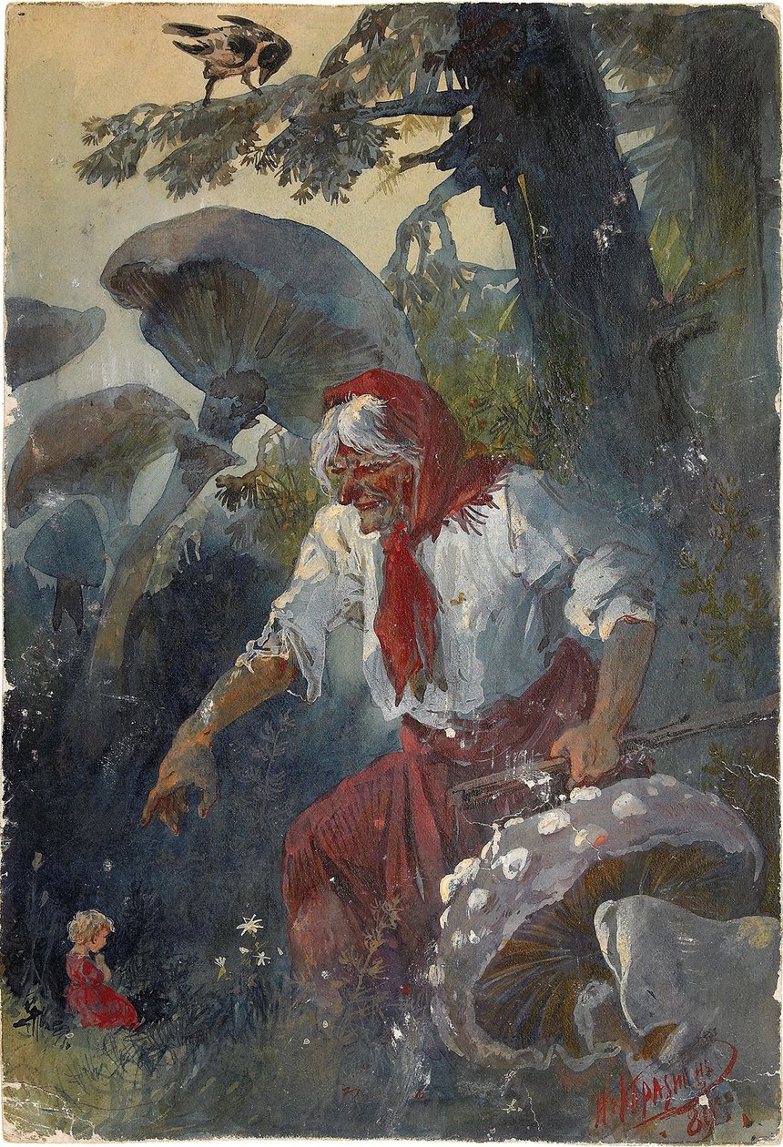 Baba Yaga, 1889 od Nikolai Nikolayevich Karasin