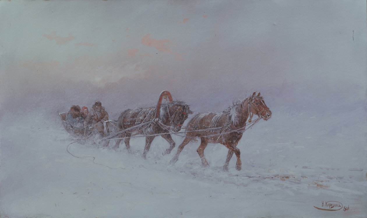 Sněhová bouře, 1901 od Nikolai Nikolayevich Karasin