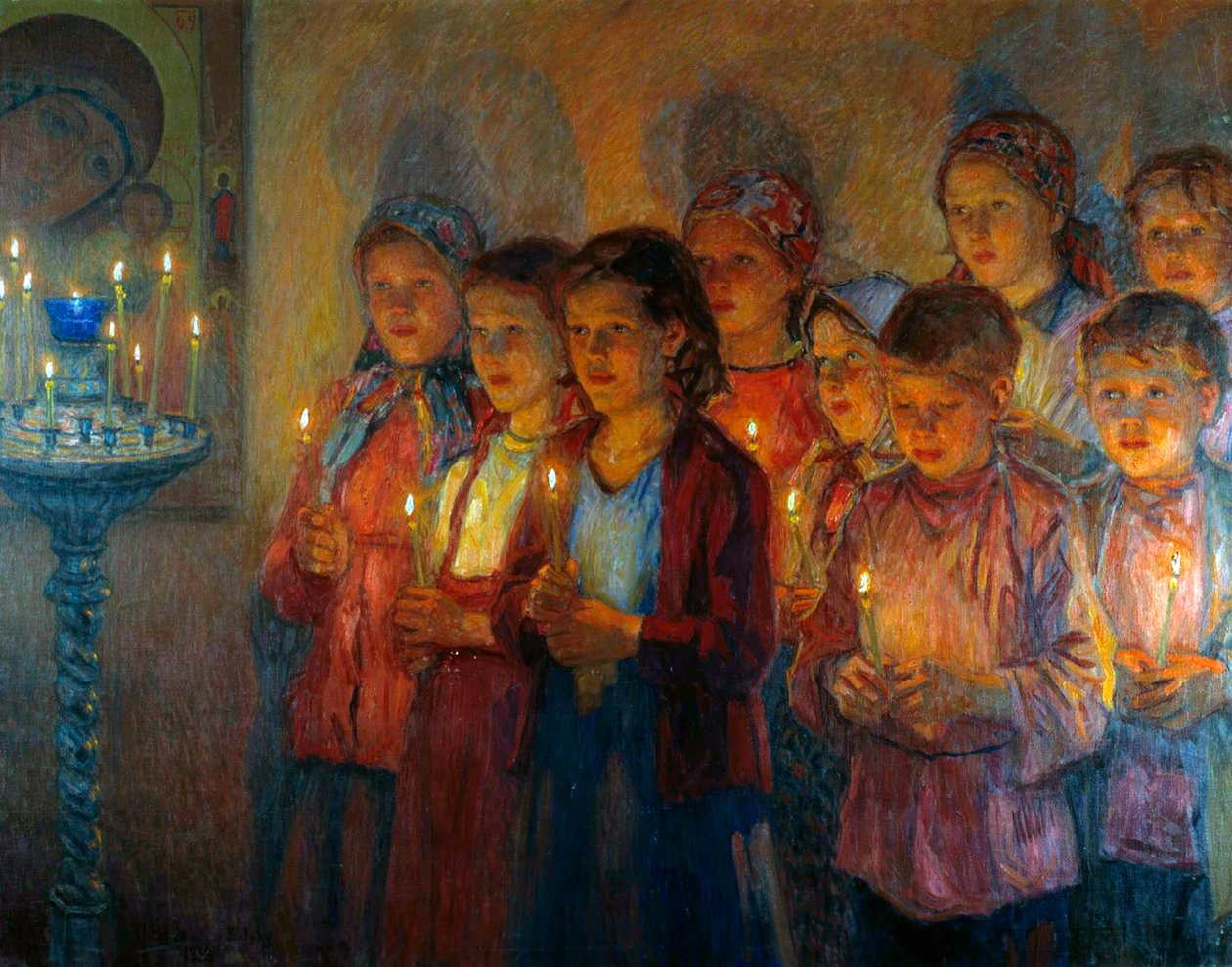 V církvi, 1939. od Nikolai Petrovich Bogdanov Belsky