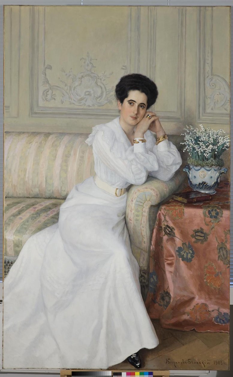 Portrét hraběnky Darji Mikhaylovny Gorčakové, rozené Bibikové, 1903 od Nikolai Petrovich Bogdanov Belsky