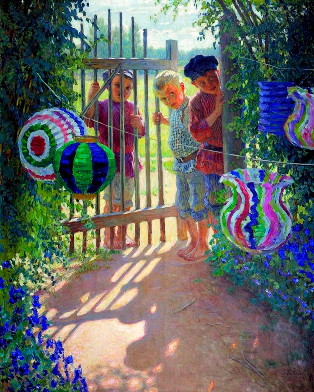 Návštěvníci, 1913. od Nikolai Petrovich Bogdanov Belsky