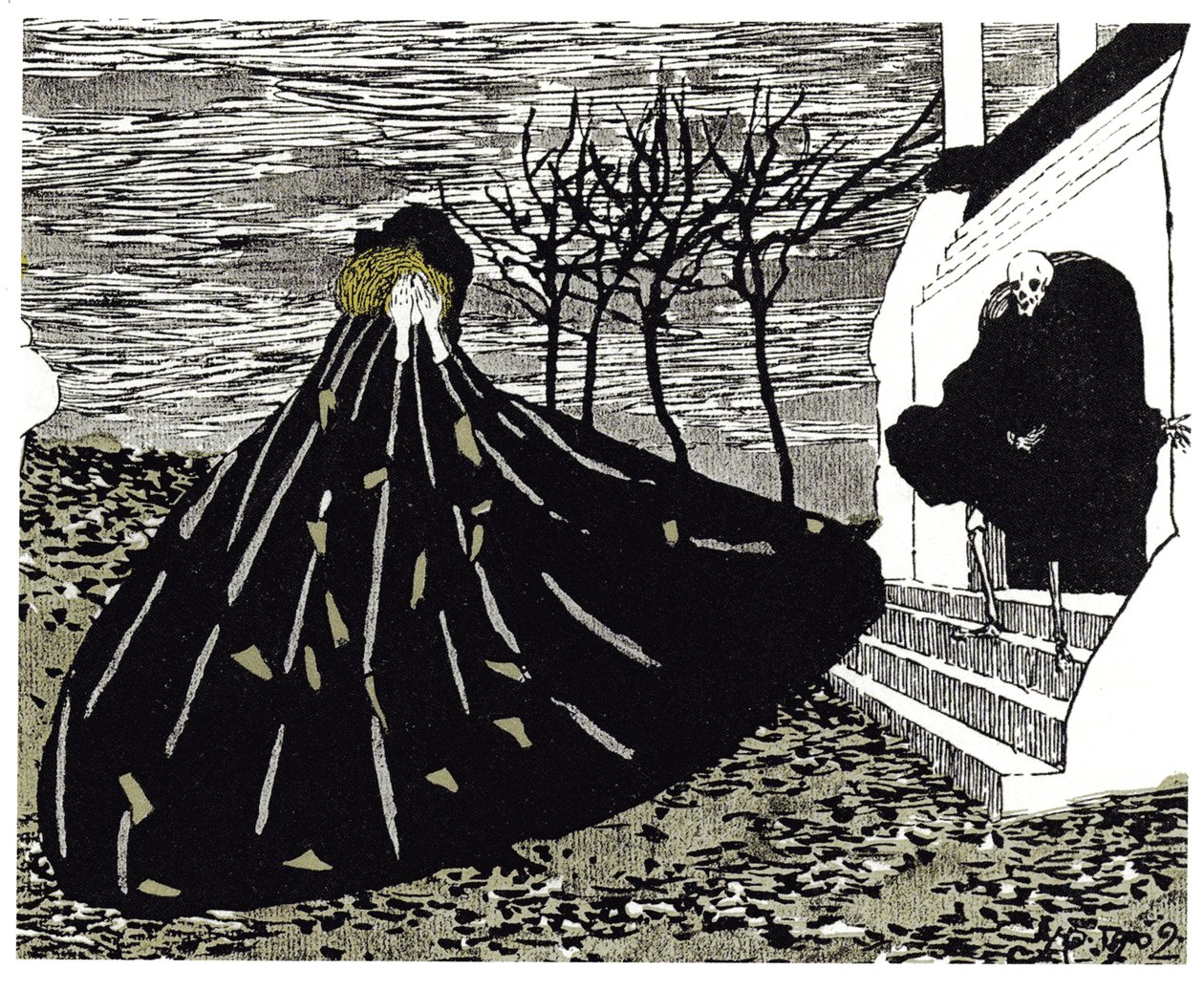 Podzimní ilustrace pro časopis Mir Iskusstva, 1902 od Nikolai Petrovich Feofilaktov