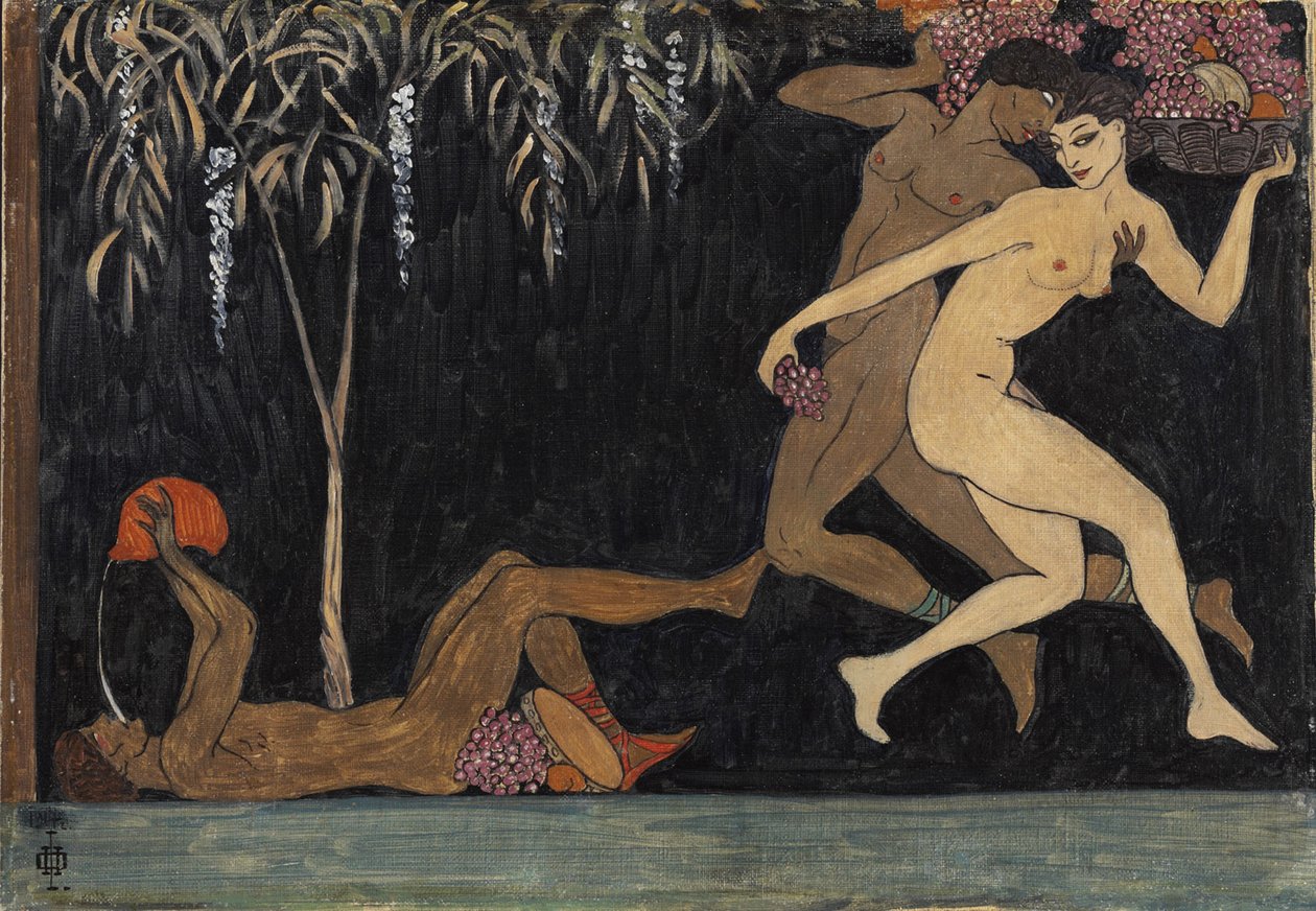 Bacchanal Scéna, 1914 od Nikolai Petrovich Feofilaktov