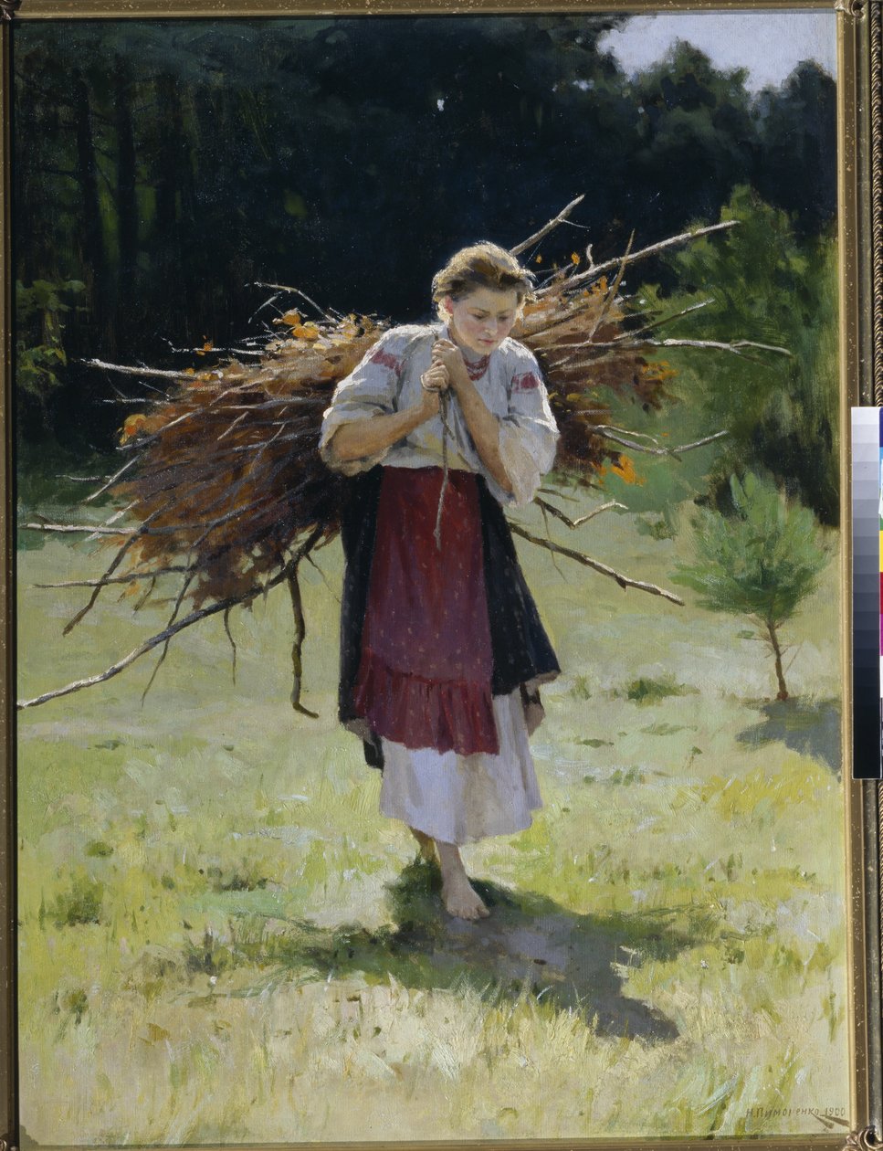 Z lesa - Obraz Nikolaje Korniloviče Pimonenka (1862-1912), olej na plátně od Nikolai Pimonenko
