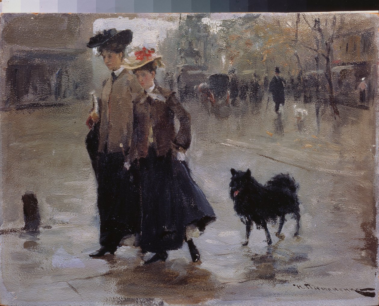 Procházka (A Stroll) - obraz Nikolaje Korniloviče Pimonenka (1862-1912), olej na plátně od Nikolai Pimonenko
