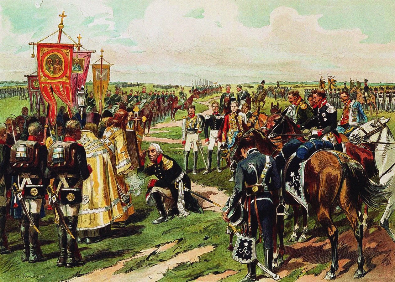 Marschall Michail Kutuzov před bitvou u Borodina, 1912 od Nikolai Semyonovich Samokish
