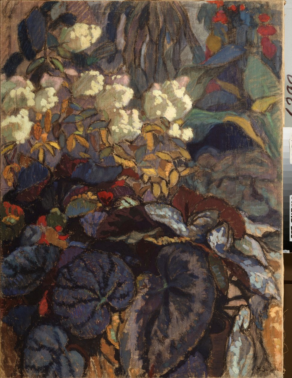 Květiny (Květiny) - Obraz Nikolaje Semjonoviče Zajceva (1885-1938), olej na plátně od Nikolai Semyonovich Zaytsev